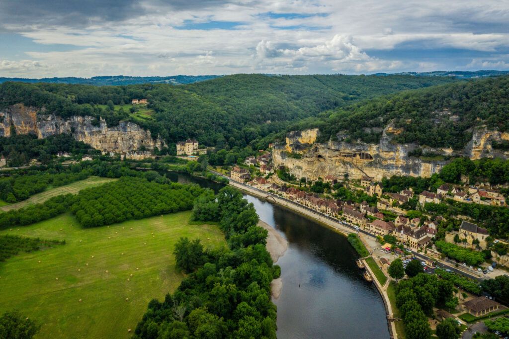 Vue aérienne de La Roque-Gageac